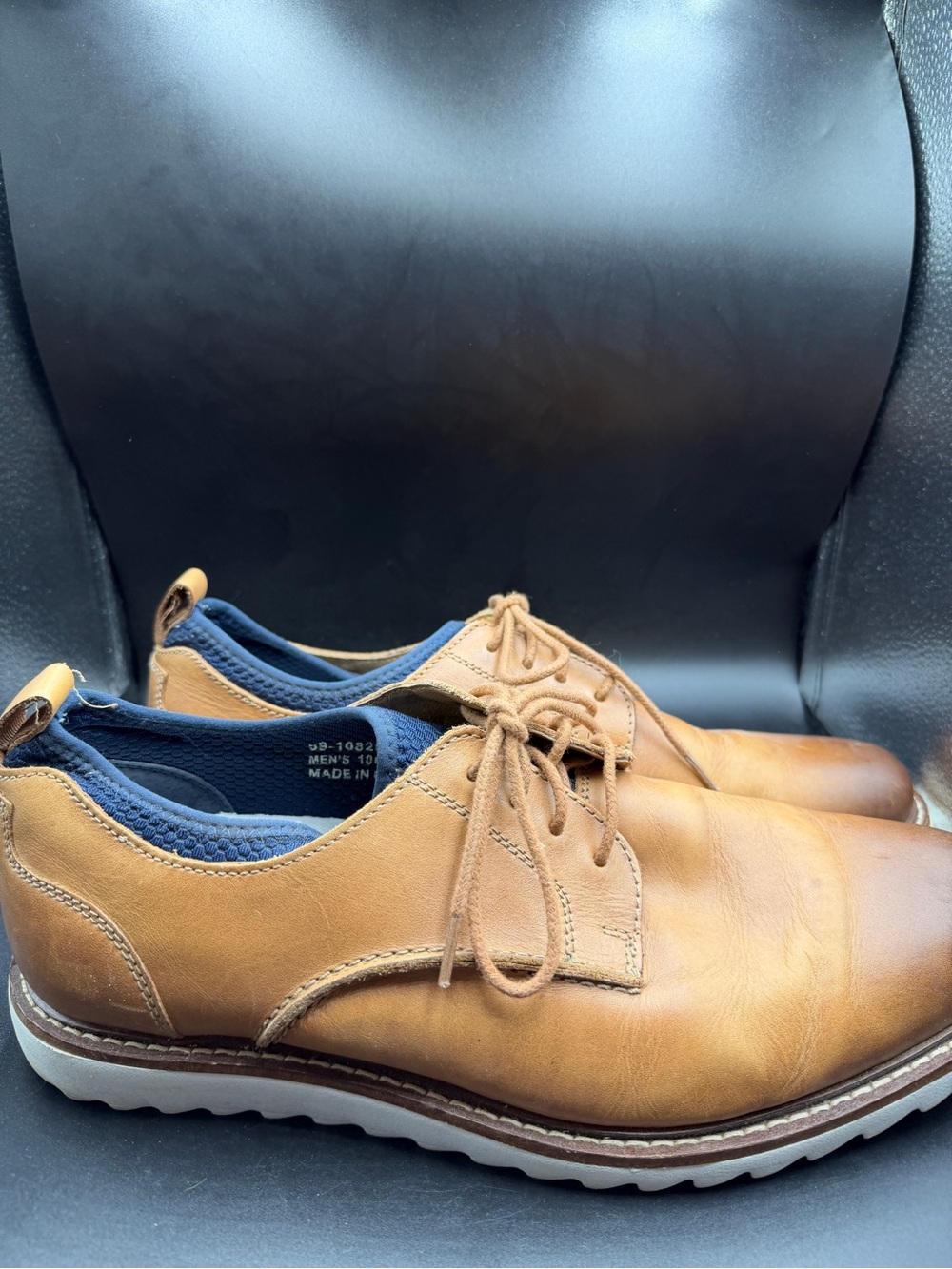 J. Murphy Men's Casual Lace-Up Leather Shoes - Tan